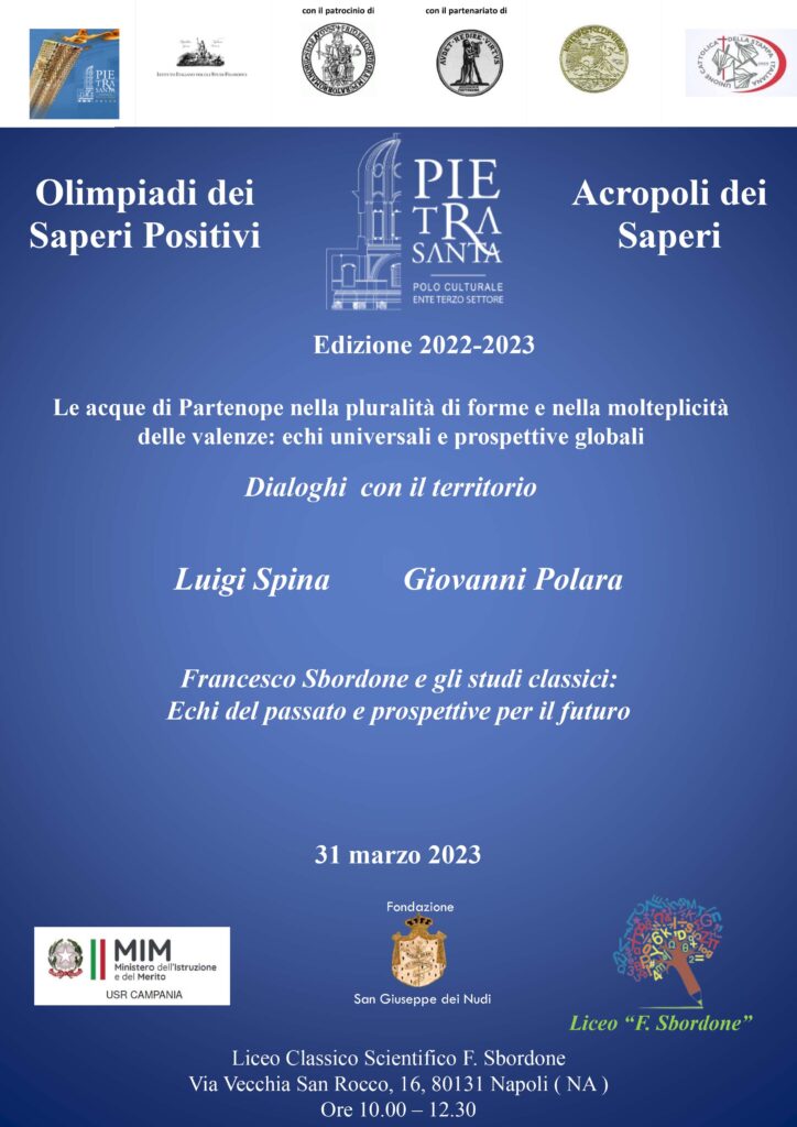 Olimpiadi dei Saperi Positivi Dialoghi con il Territorio 31 marzo 2023